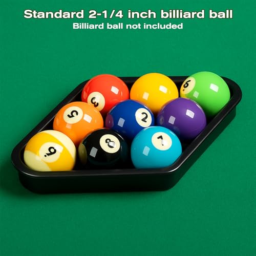 Black Billiards 9 Ball Pool Table Triangle Rack 9-Ball Diamond Pools Ball Racks Plastic Triangle Rack for 2-1/4" Pools Balls Pool Table Accessories