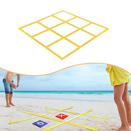 Giant Tic Tac Toe Outdoor Game 47.24x47.24inch Portable Tossing Game with Ground Stakes for Lawn Backyard Garden Family Fun
