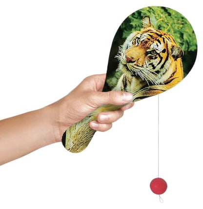 Fun Express Wildlife Animal Paddleball Games - Educational and Learning Activities for Kids - VBS Vacation Bible School Supplies/Decor - 12 Pieces