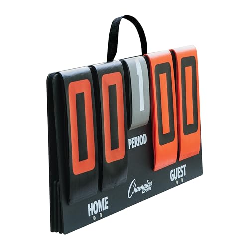 Champion Sports Deluxe Flip-A-Score Board/Timer, One Size, Bold Orange