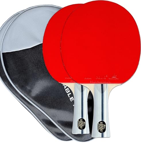 Palio Expert 3.0 Table Tennis Racket & Case | ITTF Approved High-Performance Ping Pong Rackets for Beginners | Maximum Spin & Control - style: Set of 2 Rackets