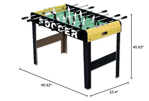 Full Size Professional Foosball Table - With 2 Mini Balls - Score Marker - For Adults, Boys & Girls Ages 3+ - Wooden Soccer Game Table - Solid & Sturdy