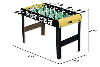 Full Size Professional Foosball Table - With 2 Mini Balls - Score Marker - For Adults, Boys & Girls Ages 3+ - Wooden Soccer Game Table - Solid & Sturdy