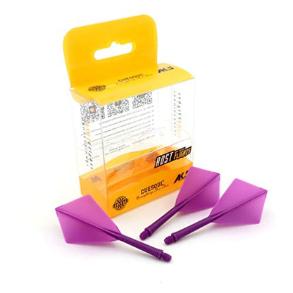 CUESOUL ROST Integrated Dart Shaft and Flights Medium,Diamond Shape,Set of 3 - color: Purple