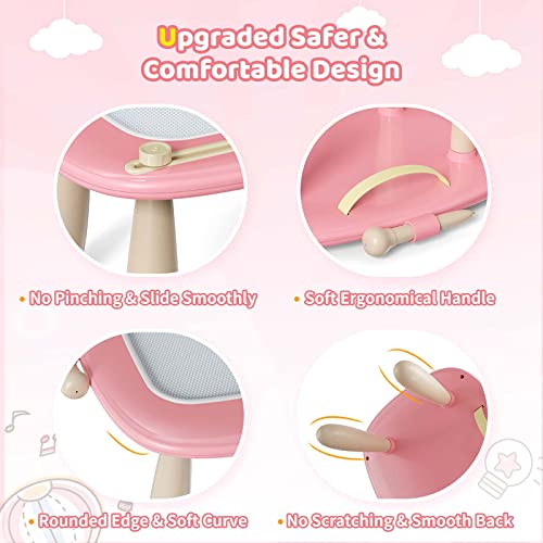 Kikidex Magnetic Drawing Board, Toddler Girl Toys for 1-3 Year Old, Doodle Board Pad Learning and Educational Toys for 1 2 3 Year Old Baby Kids Birthday Gift (Soft Pink) - color: Soft Pink