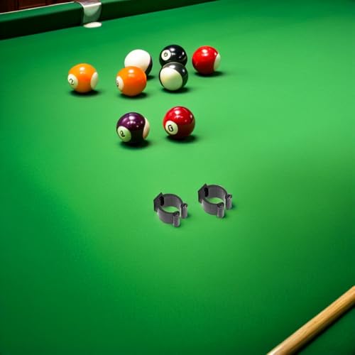 24pcs Wall Mounted Pool Cue Holder Clips, Snooker Cue Stick Clamps with Fixed Mount, Fishing Rod Storage Rack for Home Bar and Game Room