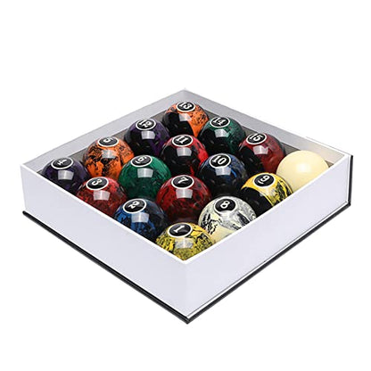 CUPPA Professional Pool Balls/Billiard Balls Set, Complete 16 Balls for Pool Tables - color: Black