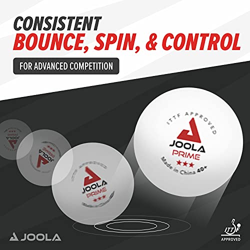 JOOLA Prime 3-Star ABS Balls - color: White, 6 Count, size: 6 Count (Pack of 1)