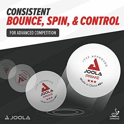 JOOLA Prime 3-Star ABS Balls - color: White, 6 Count, size: 6 Count (Pack of 1)
