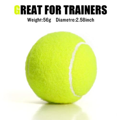 60/120 Pack Tennis Balls, Training Tennis Balls, Pet Dog Playing Balls, Practice Tennis Balls with Mesh Bag for Transport and Beginner Training - color: Yellow-60Pack
