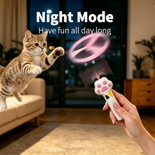 Rechargeable Cat Flying Disc Launcher, Interactive Hunting Fetch Toy with 6 Soft Flexible Flying Spinners, Electric Pet Play Toy, Indoor Outdoor Yard Interactive Exercise Toys for Cats(White) - color: White