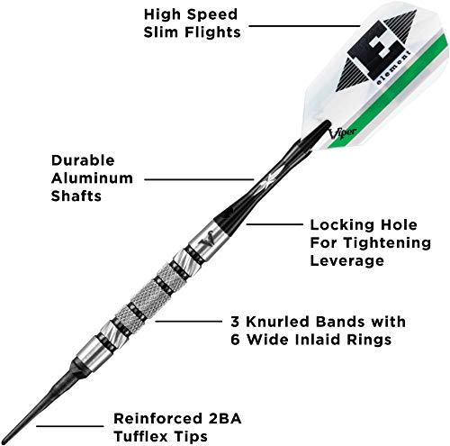 Viper Element 90% Tungsten Soft Tip Darts - size: 18 Grams