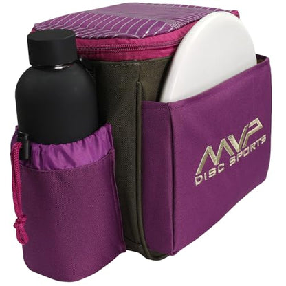 MVP Disc Sports Cell Disc Golf Starter Bag (Choose Your Favorite Color) - color: Khaki/Purple