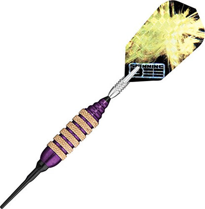 Viper Spinning Bee Soft Tip Darts with Casemaster Storage/Travel Case, 16 Grams - color: Purple