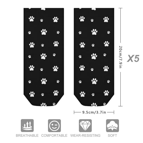 5 Pairs Women’s Low Cut Ankle Socks, Soft Athletic No Show for Running Yoga Daily Wear - color: Picture (12)