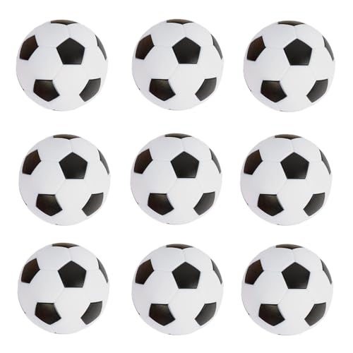 Pack of 9 Foosball Balls Mini Soccer Balls - Small Soccer Ball Replacements for Foosball Table Fun Home Recreation - color: Black/White- 9PCS