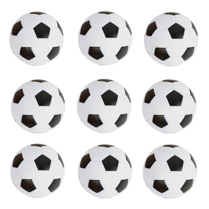 Pack of 9 Foosball Balls Mini Soccer Balls - Small Soccer Ball Replacements for Foosball Table Fun Home Recreation - color: Black/White- 9PCS