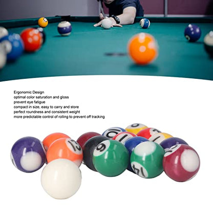 Alomejor Mini Billiard Balls, Compact Setup, Resin Pool Balls, Small Table Accessories, Family Fun, Home Entertainment, Game Room, Living Room, Patio,