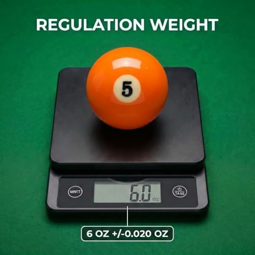KONLLEN Single Replacement Pool Ball – 2-1/4" Regulation Size & Weight Billiard Ball Made of Phenolic Resin (Choose 1–15 or Cue Ball) - color: #5