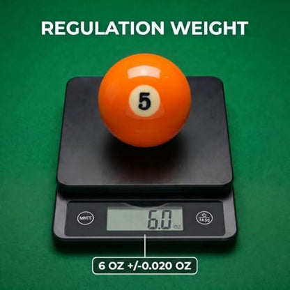 KONLLEN Single Replacement Pool Ball – 2-1/4" Regulation Size & Weight Billiard Ball Made of Phenolic Resin (Choose 1–15 or Cue Ball) - color: #5