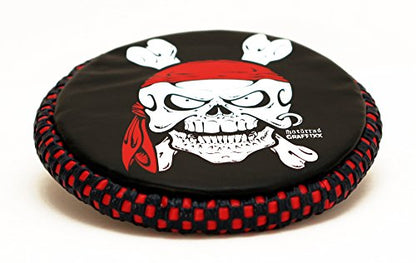 Skull Black - Red 9 Inch Flyer - Flying Disc - Frisbee 140g - Soft Catches-Great for Adults or Team Player, Indoor or Outdoor by: Saturnian I