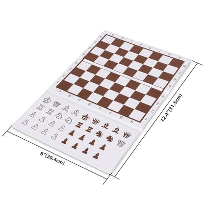 Husaria 8-Inch Magnetic Foldable Chess Wallet Set - Compact Travel Game with Secure Magnetic Pieces