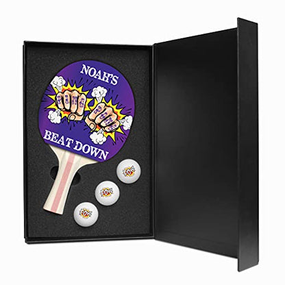 Infusion Ping Pong Paddle and Balls Boxed Gift Set - color: Beat Down