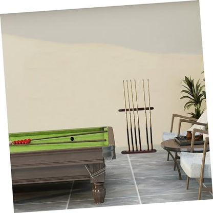 POPETPOP 1Set Wooden Wall Mounted Pool Cue Rack Decorative Pole Storage for Billiard Sticks Reliable Cue Holder and for Billiard Enthusiasts Rustic Wine