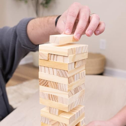 Elbow Room Games Balance Quest, Classic Skill & Strategy Stacking Game with 54 Wooden Pieces, Family Fun for All Ages