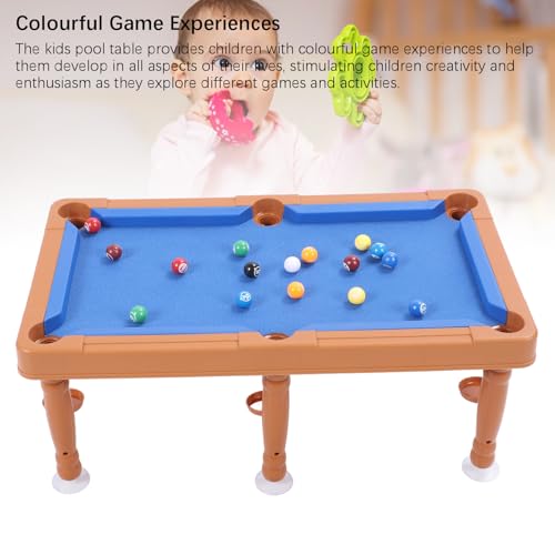 Mini Pool Table Set, 17.32x9.65inch Portable Tabletop Billiards Game with Cue Balls, Sticks and Triangle Rack, Pool Arcades Game Table for Living Room, Game Room