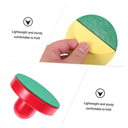 POPETPOP Air Hockey Pusher Set 96mm Plastic Replacement Parts for Table Hockey Sturdy Pucks and Accessories Included for Recreation Rooms