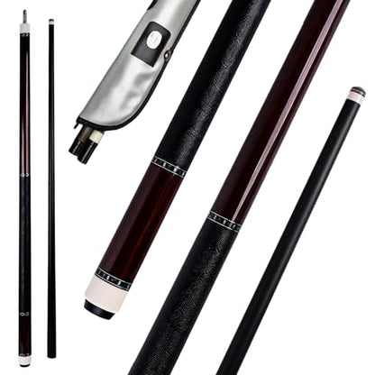 HMQQ Carbon Fiber Pool Cue Stick 58” 2-Piece, Low Deflection Billiard Cue, 11.5mm Pro Shaft, Adjustable Weight, Professional Pool Stick with Case, 19oz, 3/8x10 Joint, for Men Women Players - color: Purple