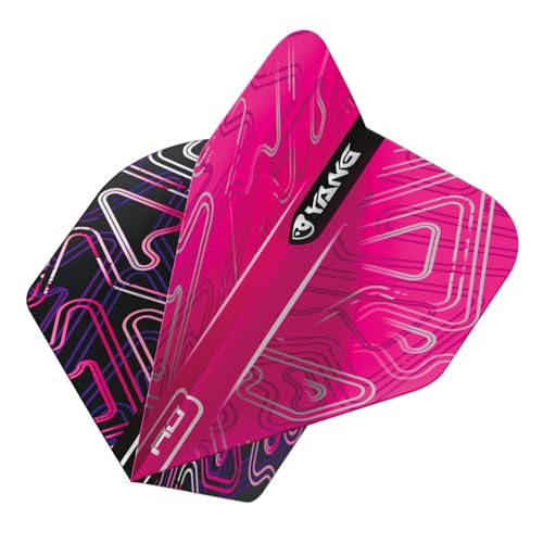 RED DRAGON Yin Yang Double Sided Dart Flights 3 Sets Per Pack (9 Dart Flights in Total) - color: Pink and Black