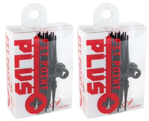 2-Pack of Fit Point Plus Replacement Dart Tips - Black