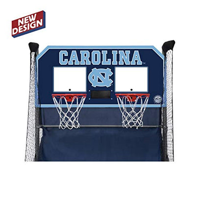 Pop-A-Shot - Home Dual Shot with NCAA Graphics l Sensor Scoring l 16 Game Modes l 7 Balls l Foldable Storage l for All NCAA Fans - style: North Carolina Tar Heels