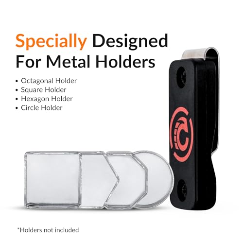 Cru5h Billiards Magnetic Chalk Holder Belt Clip - Rare Earth Neodymium Magnet Belt Clip with Metal Chalk Holders - Circle, Hexagon, Octagon, and Square Included