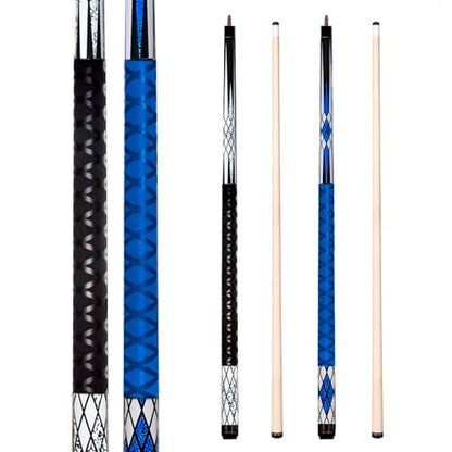 Pool Sticks Set of 4 and Pool Sticks Set of 2 with 13mm Cue Tip 58" Pool Cue with Rubber Anti-Skid Sleeve - color: POOL CUES SET OF 2