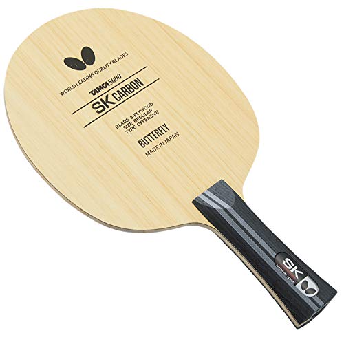 Butterfly SK Carbon Table Tennis Blade - TAMCA 5000 Carbon Fiber Blade - Professional Butterfly Table Tennis Blade - Available in FL and ST Shakehand Handle Styles - Made in Japan - style: Flared