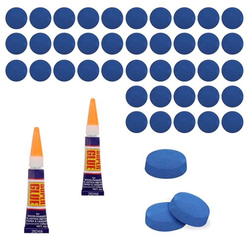 Vefungyan Pool Cue Tips Replacement Kit: 11 in1 Billiards Pool Cue Tip Repair Shaper Tool with 20pcs cue Tips 5 Chalk for Replacement - color: 40pcs cue tips 13mm