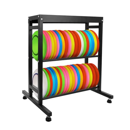 Sidasu 2/3/6-Tier Discs Golf Rack,Metal Disc Golf Storage Rack, Space-Saving Disc Station for Disc Golf Storage Shelf-Black - size: 2-shelf