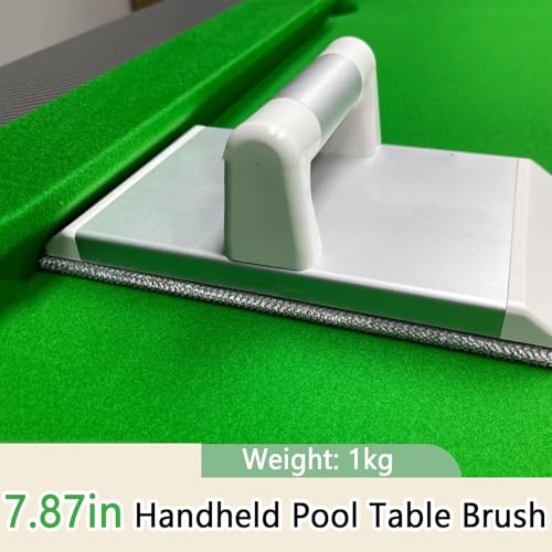 Pool Table Brush, Handheld 7.87in Cleaner for Felt Cloth, with Reusable Base Plate for Dust, Ash & Debris Removal from Billiard Table Rails
