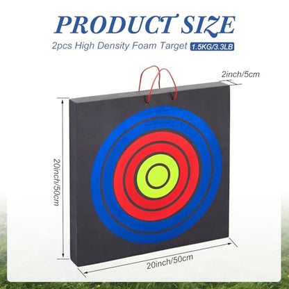 Sumind 20" Foam Archery Target Block High-Density EVA Foam Target for Backyard Archery & Knife Throwing Targets for Backyard Practice, Training, Outdoor Entertainment