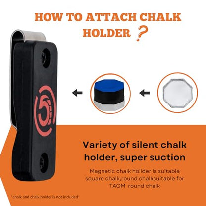 Beer City Billiards Magnetic Chalk Holder Clip - Super Strong Neodymium Belt Clip for Pool Chalk, Cue Chalk, Billiard Accessories - Fits All Magnetic Chalk Holders
