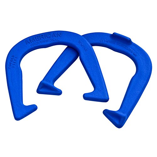 St. Pierre American Professional Series Horseshoes Complete Set: Includes 4 Horseshoes, Solid Steel Stakes, and Rule Book.