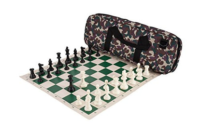 Deluxe Chess Set Combination - Triple Weighted - by US Chess Federation (Desert Camo) - color: Desert Camo