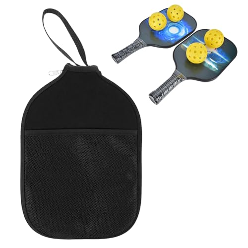 Pickleball Paddle Cover, Universal Size Neoprene Pickleball Paddle Case with Zipper and Mesh Pocket, Storage Bag Fits Most Standard Pickleball Racquets, 8.26 x 11.8 Inch