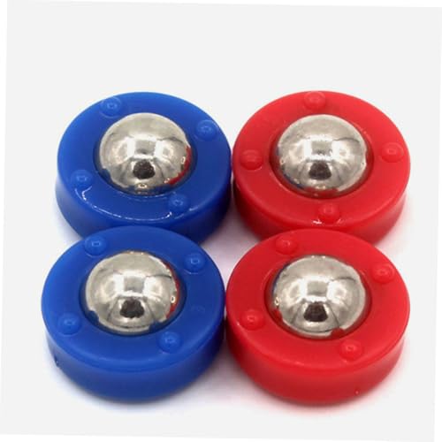 BESPORTBLE 20pcs Shuffleboard Pucks Set Replacement Tabletop Accessories for Indoor Games Easy to Install Blue and Red for Home and Entertainment Venues