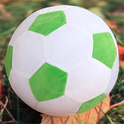 Plush Soccer Balls - Fluffy Stuffed Toy Soccer Ball Plush Pillow Soft Durable Stuff Soccerball Gift for Kids Boy Baby (Green - White,7.8inch/20cm) - color: Green - White, size: 7.8inch/20cm