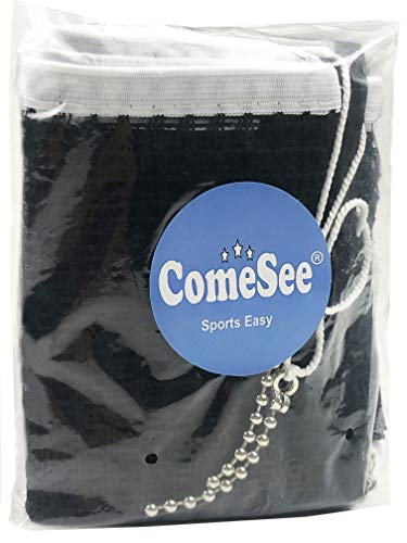Comesee Ping Pong Nets Replacement, with Chain Tension Table Tennis Nets for Any Table 60 to 72 Inch, 2 Pack Black