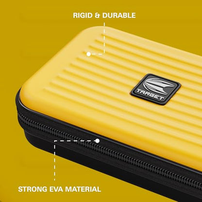 Target Darts Takoma XL Darts Wallet Case, Yellow – Holds 6 Darts, Protective EVA Holder with Double Zip Lock Pouches – Professional Dart Accessories - color: Yellow